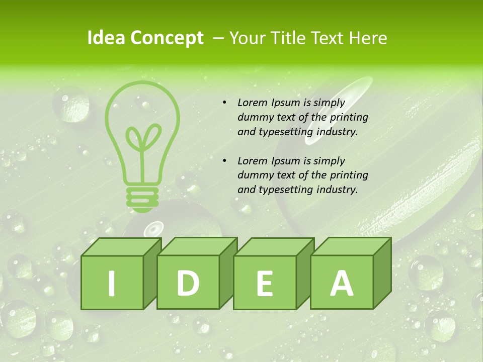 Summer Plant Dew PowerPoint Template