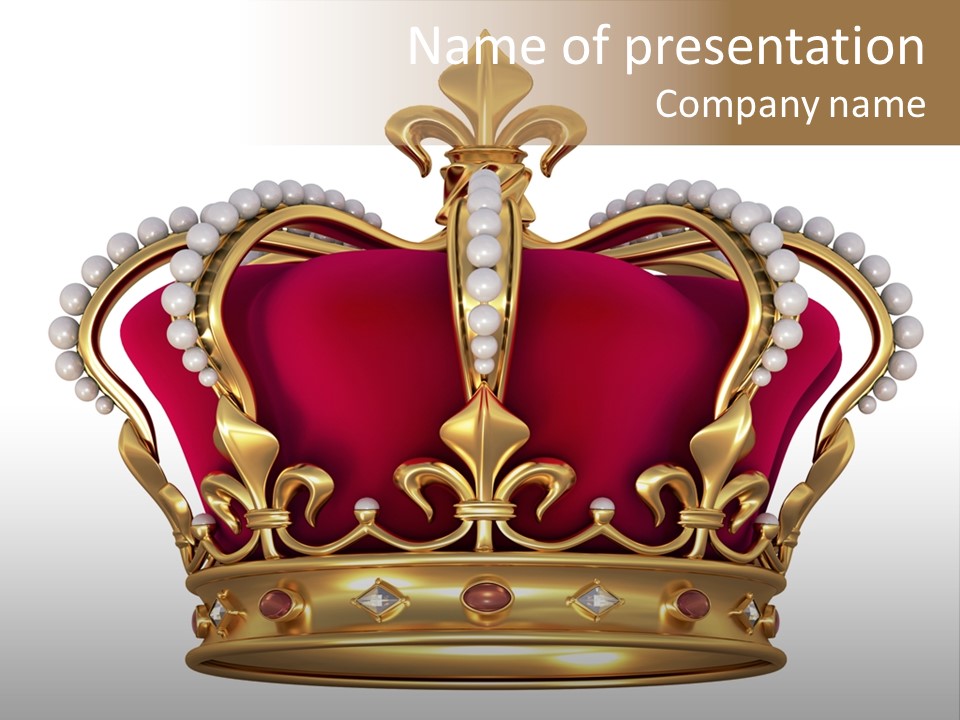 Shiny Isolated King PowerPoint Template