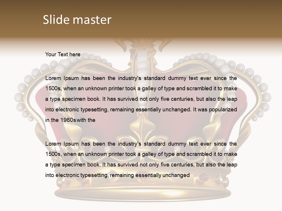 Shiny Isolated King PowerPoint Template