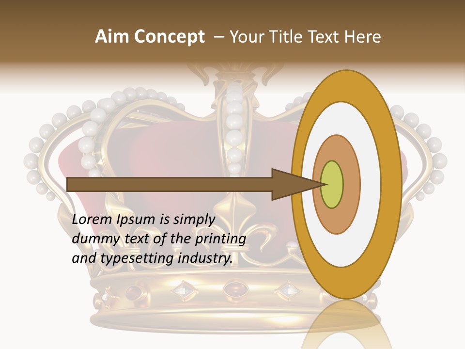 Shiny Isolated King PowerPoint Template