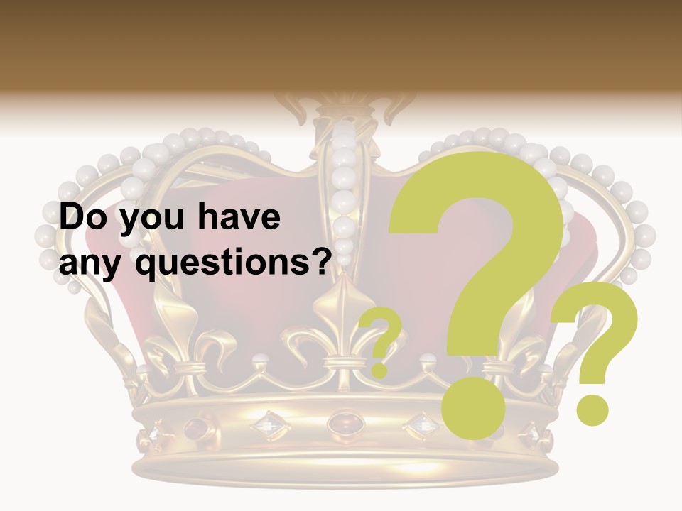 Shiny Isolated King PowerPoint Template