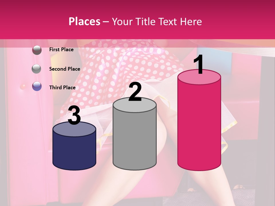 Infantile Woman Diner PowerPoint Template