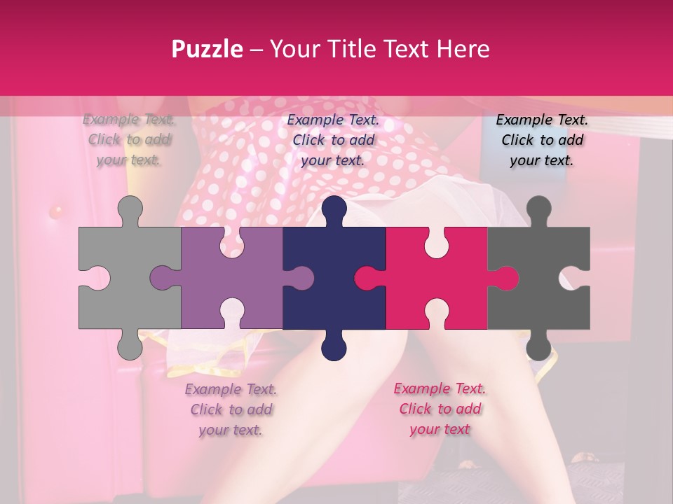 Infantile Woman Diner PowerPoint Template