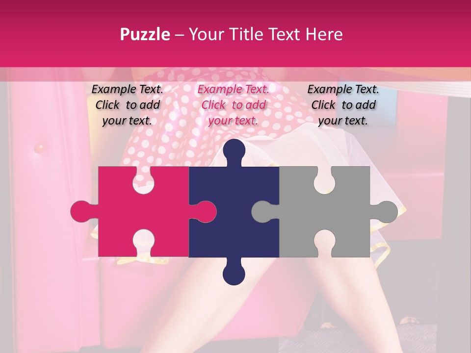 Infantile Woman Diner PowerPoint Template