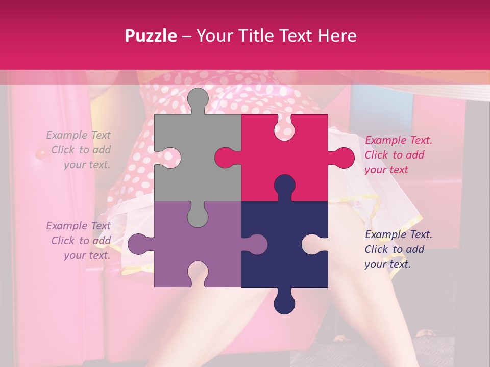 Infantile Woman Diner PowerPoint Template