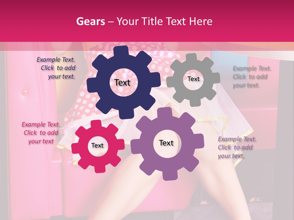 Infantile Woman Diner PowerPoint Template