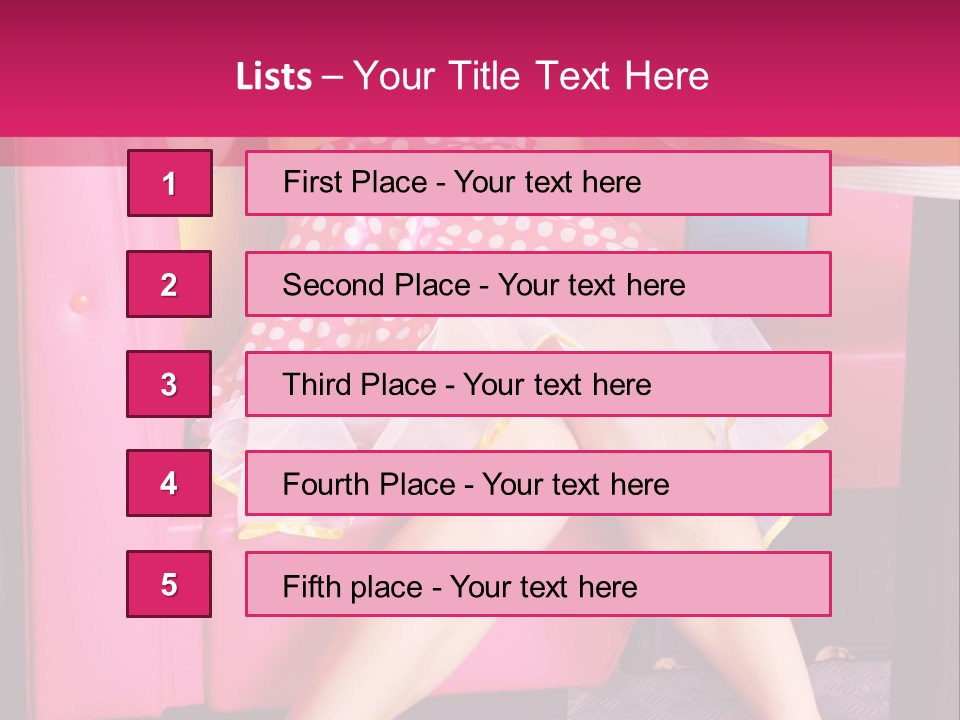 Infantile Woman Diner PowerPoint Template