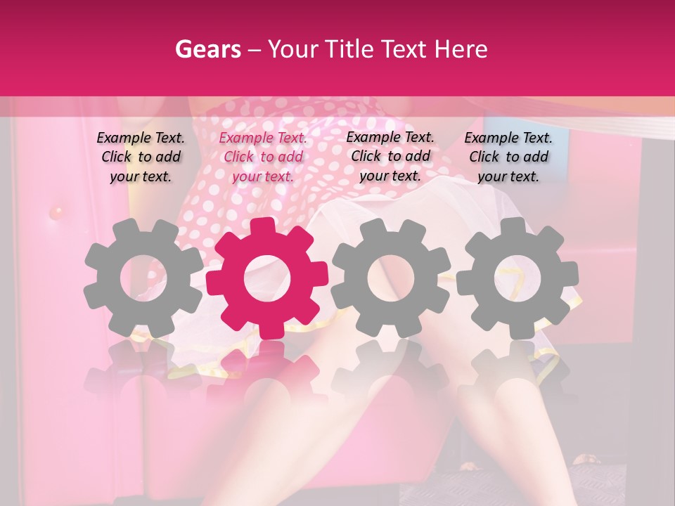 Infantile Woman Diner PowerPoint Template