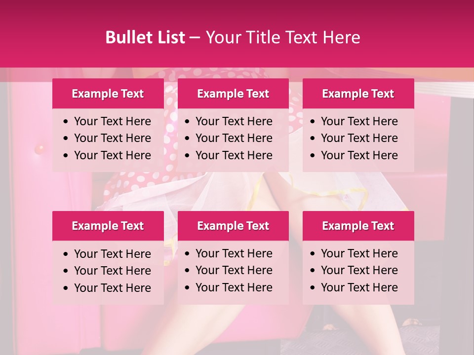 Infantile Woman Diner PowerPoint Template