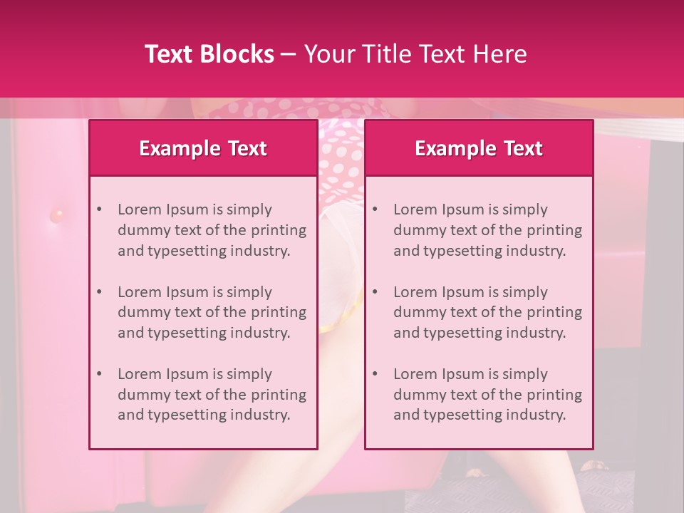 Infantile Woman Diner PowerPoint Template