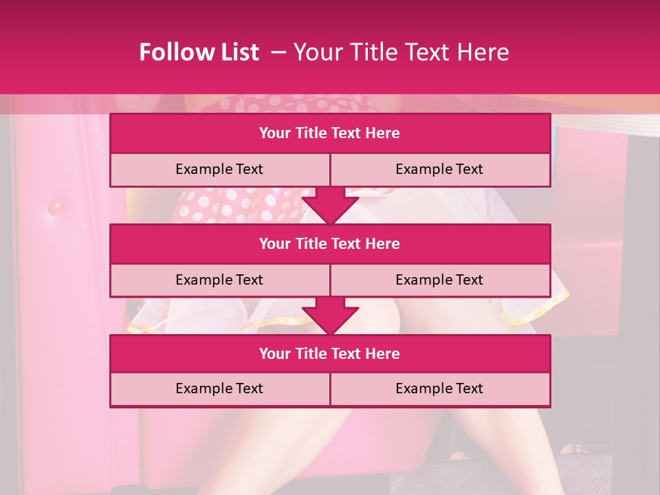 Infantile Woman Diner PowerPoint Template