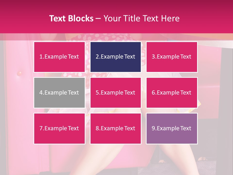 Infantile Woman Diner PowerPoint Template