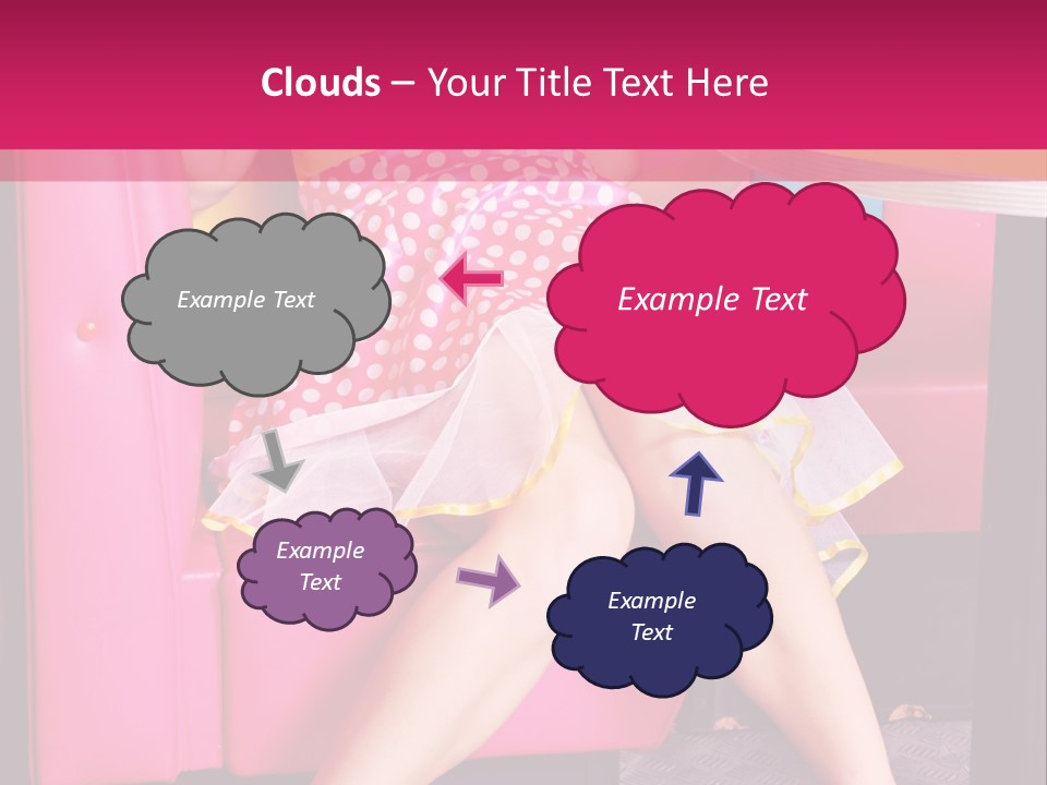 Infantile Woman Diner PowerPoint Template