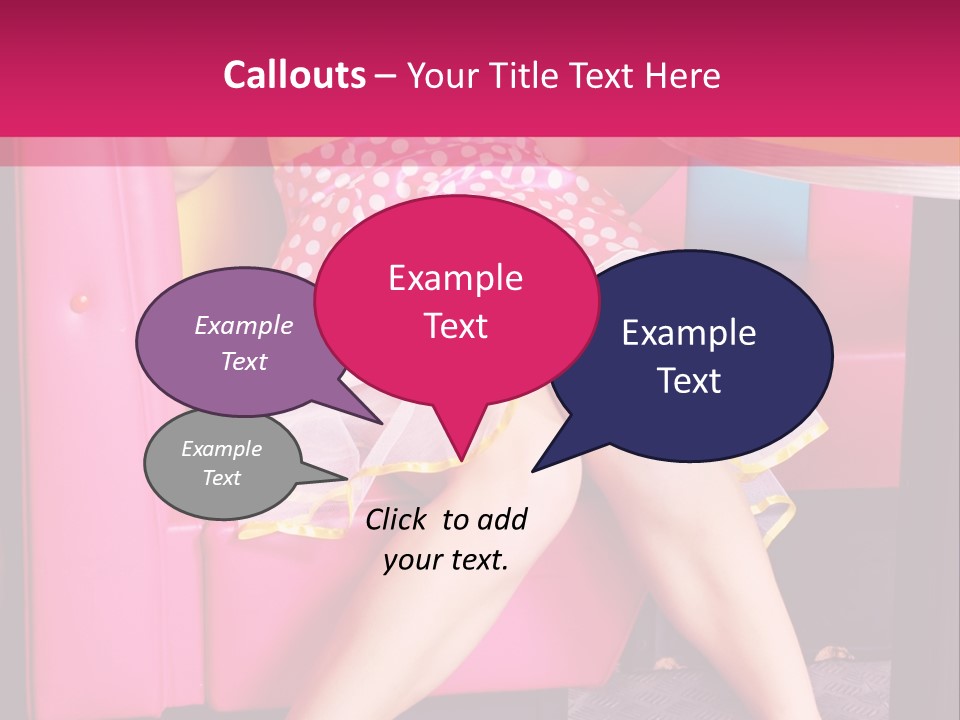 Infantile Woman Diner PowerPoint Template