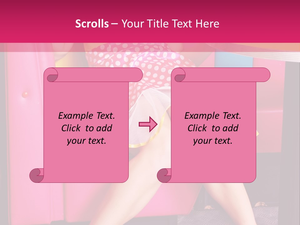 Infantile Woman Diner PowerPoint Template