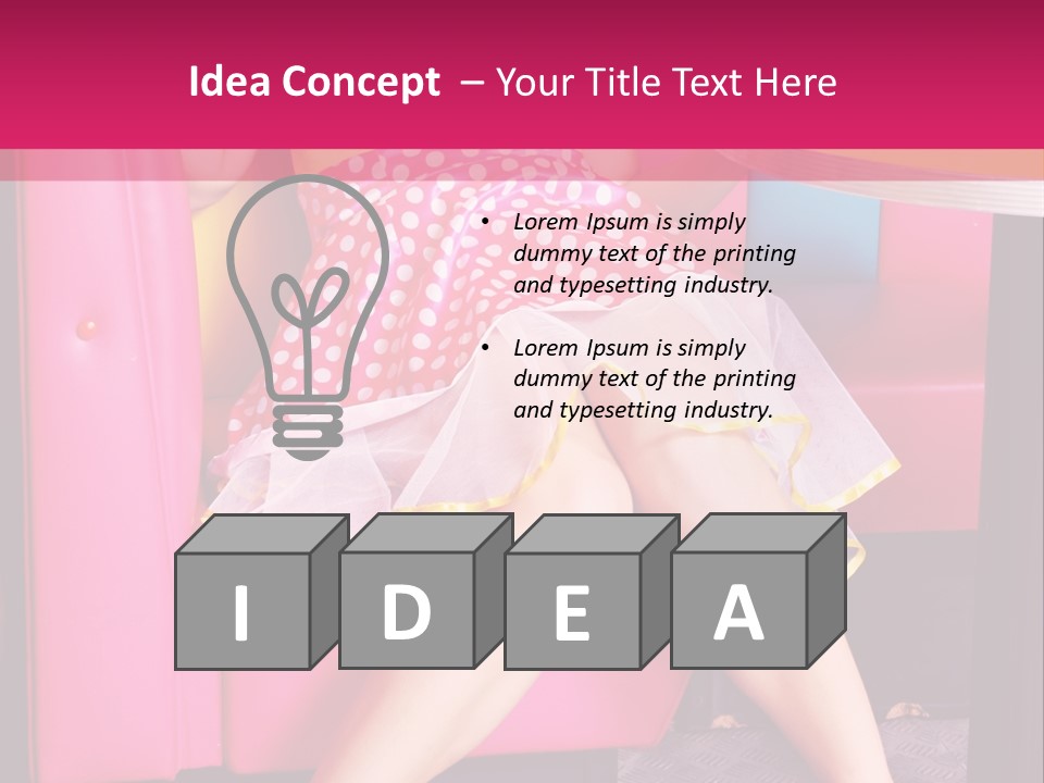 Infantile Woman Diner PowerPoint Template