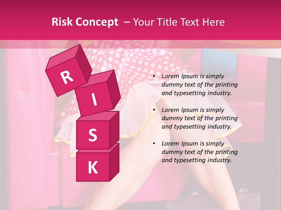 Infantile Woman Diner PowerPoint Template