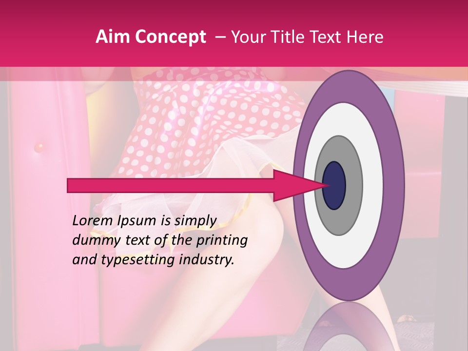 Infantile Woman Diner PowerPoint Template