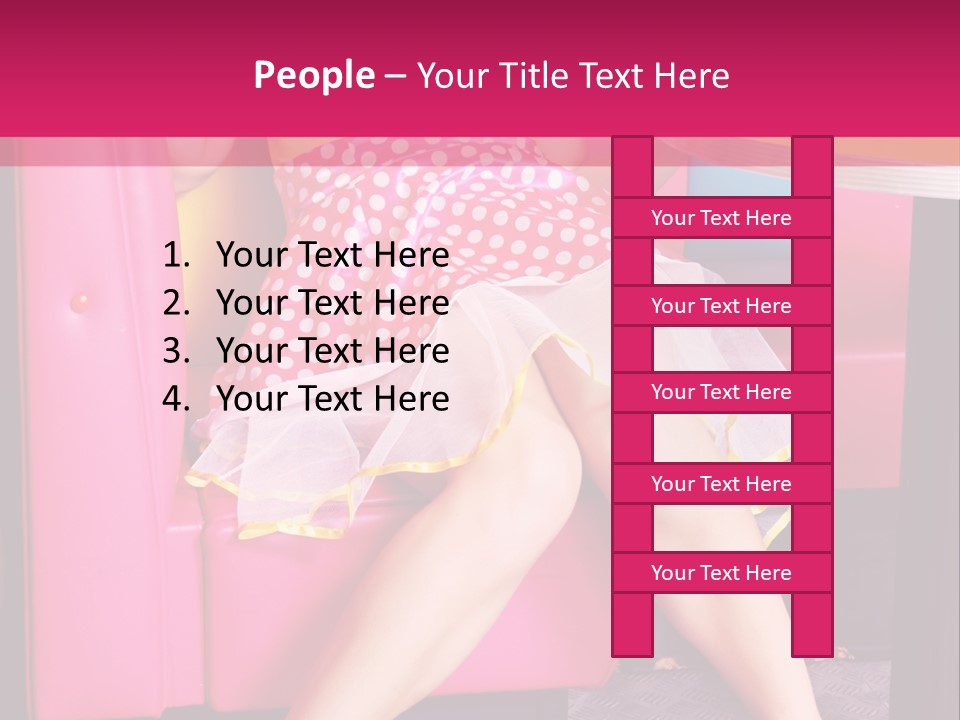 Infantile Woman Diner PowerPoint Template