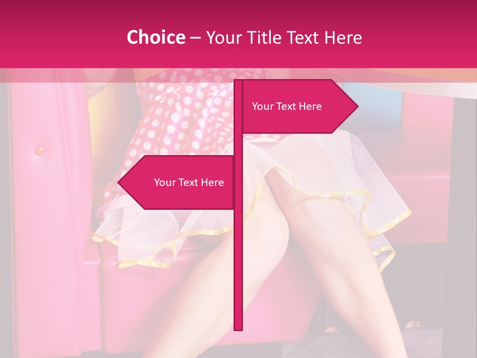 Infantile Woman Diner PowerPoint Template