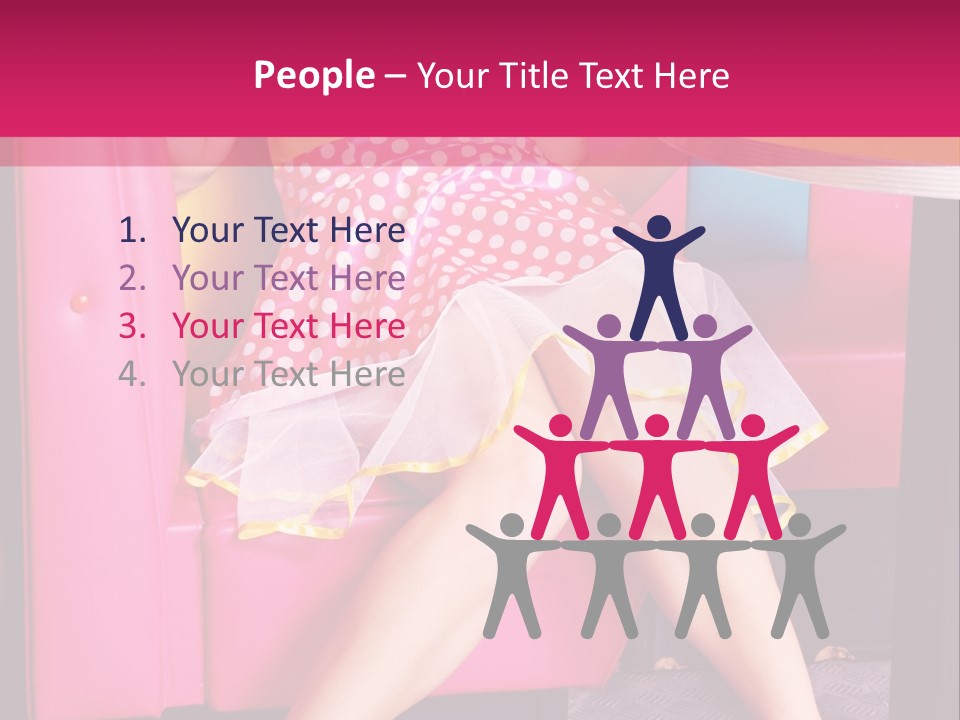 Infantile Woman Diner PowerPoint Template