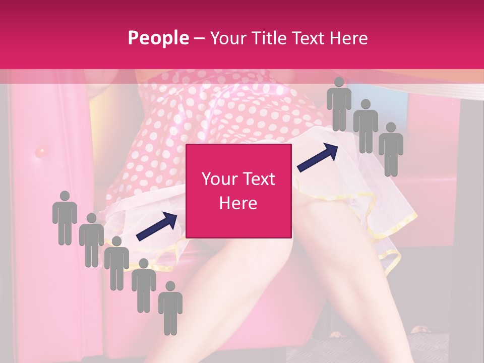 Infantile Woman Diner PowerPoint Template