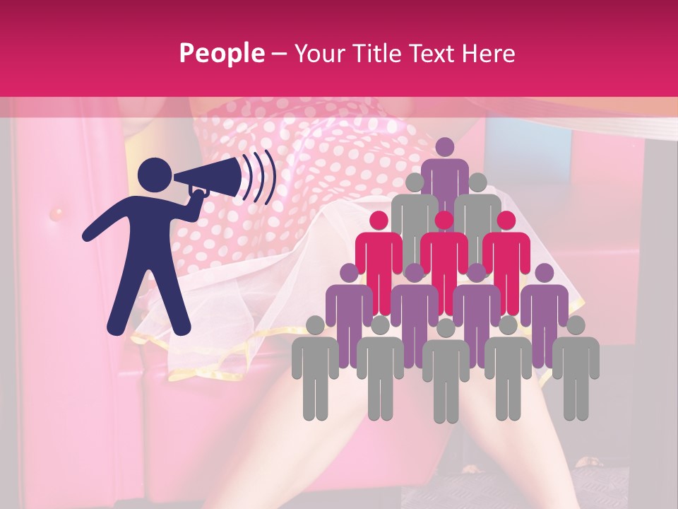 Infantile Woman Diner PowerPoint Template