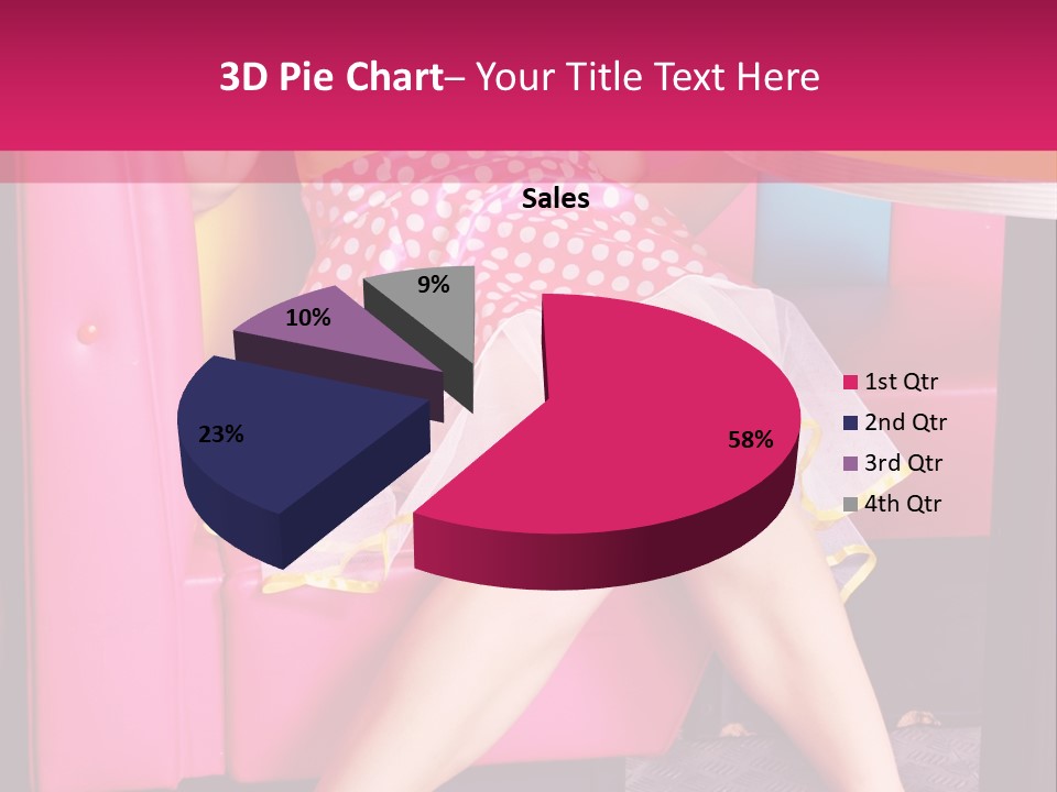 Infantile Woman Diner PowerPoint Template