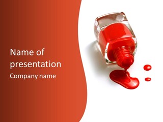 Shiny Red Cosmetics PowerPoint Template