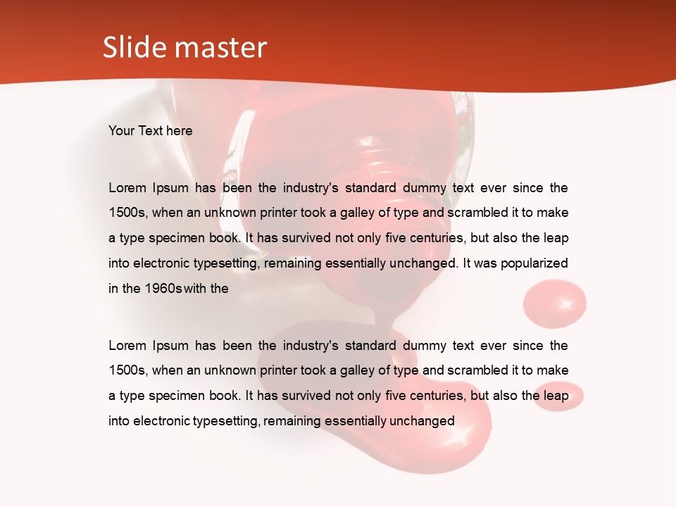 Shiny Red Cosmetics PowerPoint Template