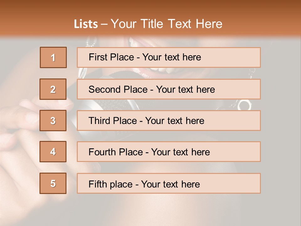 Young Kareoke Joy PowerPoint Template