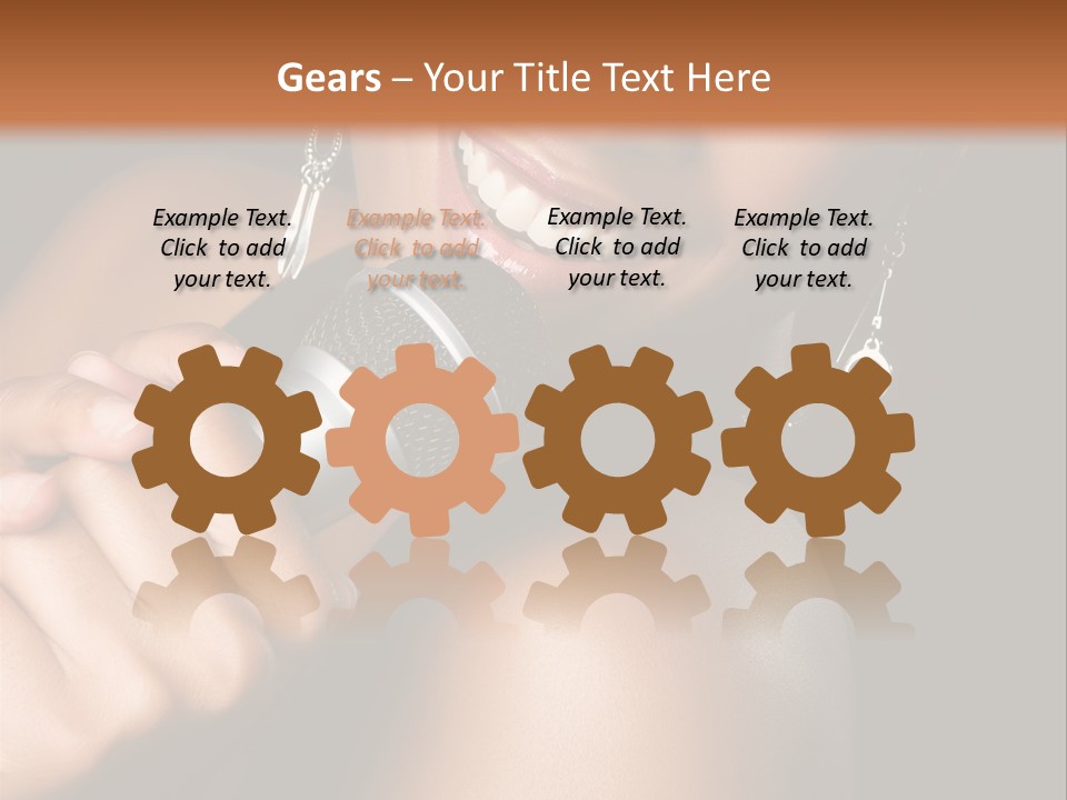 Young Kareoke Joy PowerPoint Template