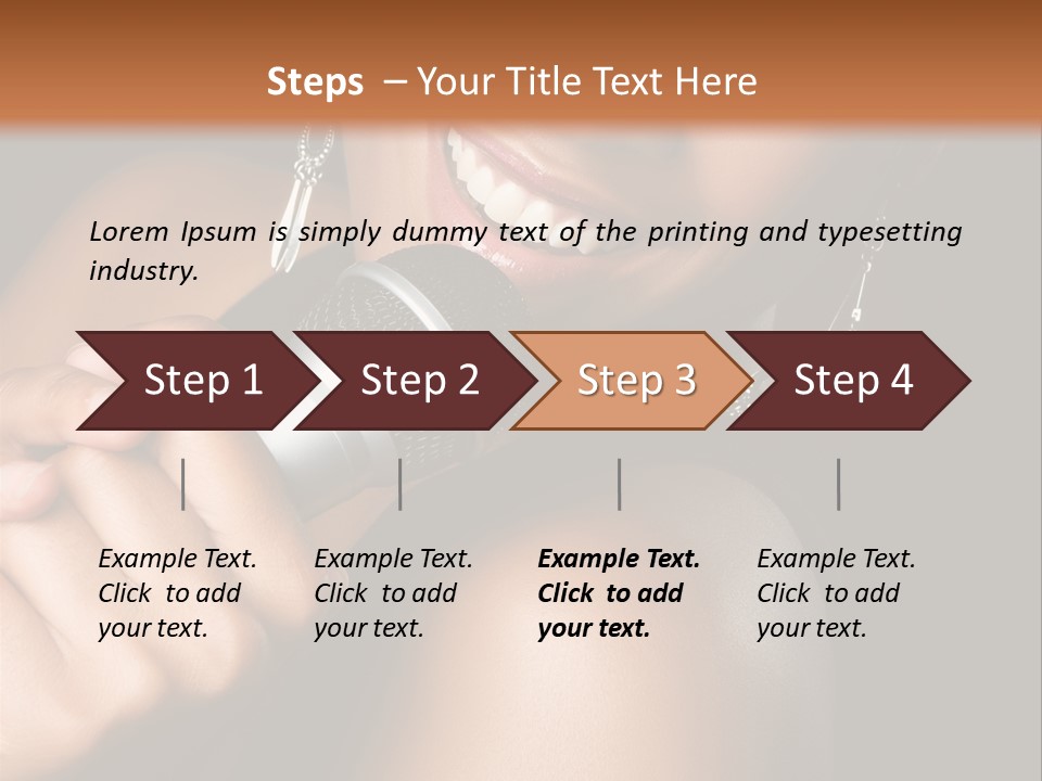 Young Kareoke Joy PowerPoint Template