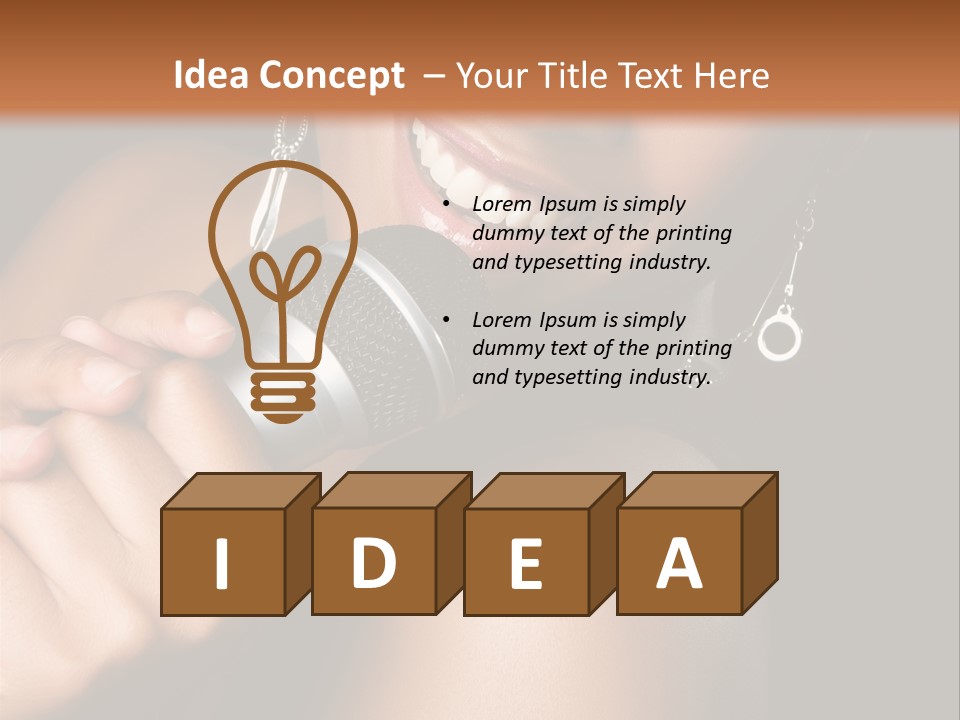 Young Kareoke Joy PowerPoint Template