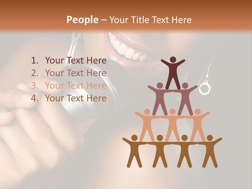 Young Kareoke Joy PowerPoint Template