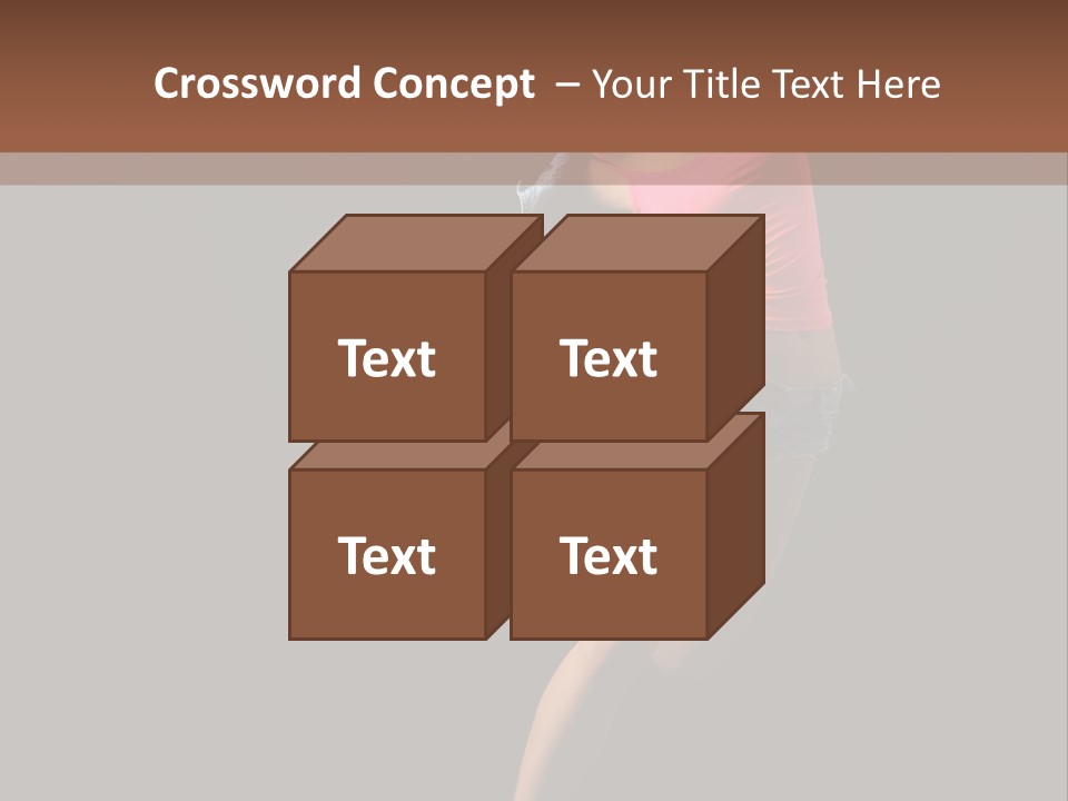 A Woman Dancing In The Air With Her Arms Outstretched PowerPoint Template