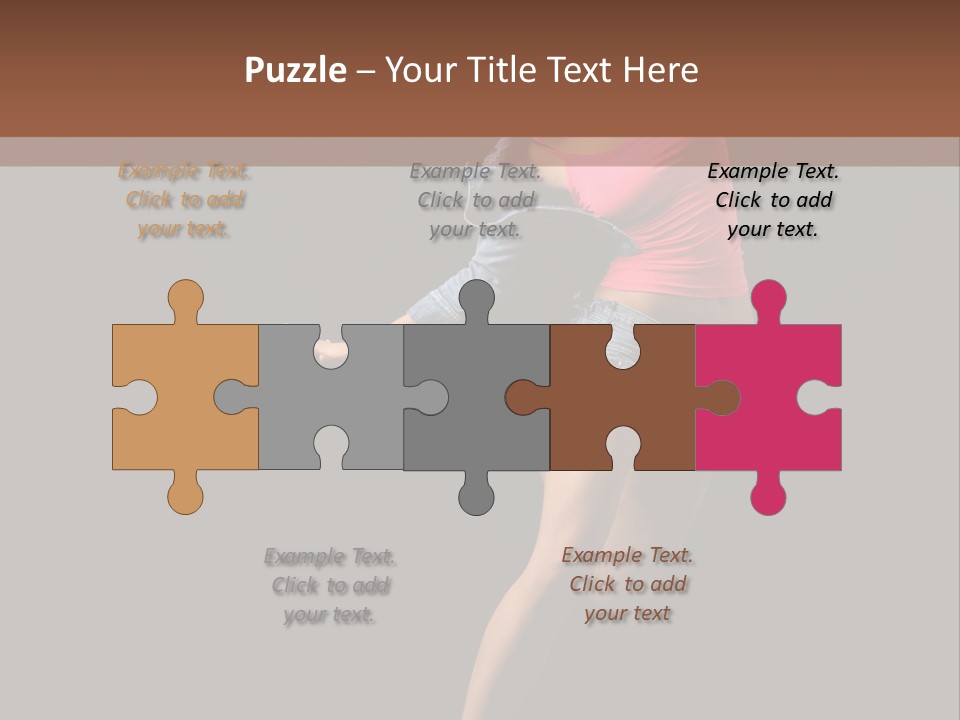 A Woman Dancing In The Air With Her Arms Outstretched PowerPoint Template