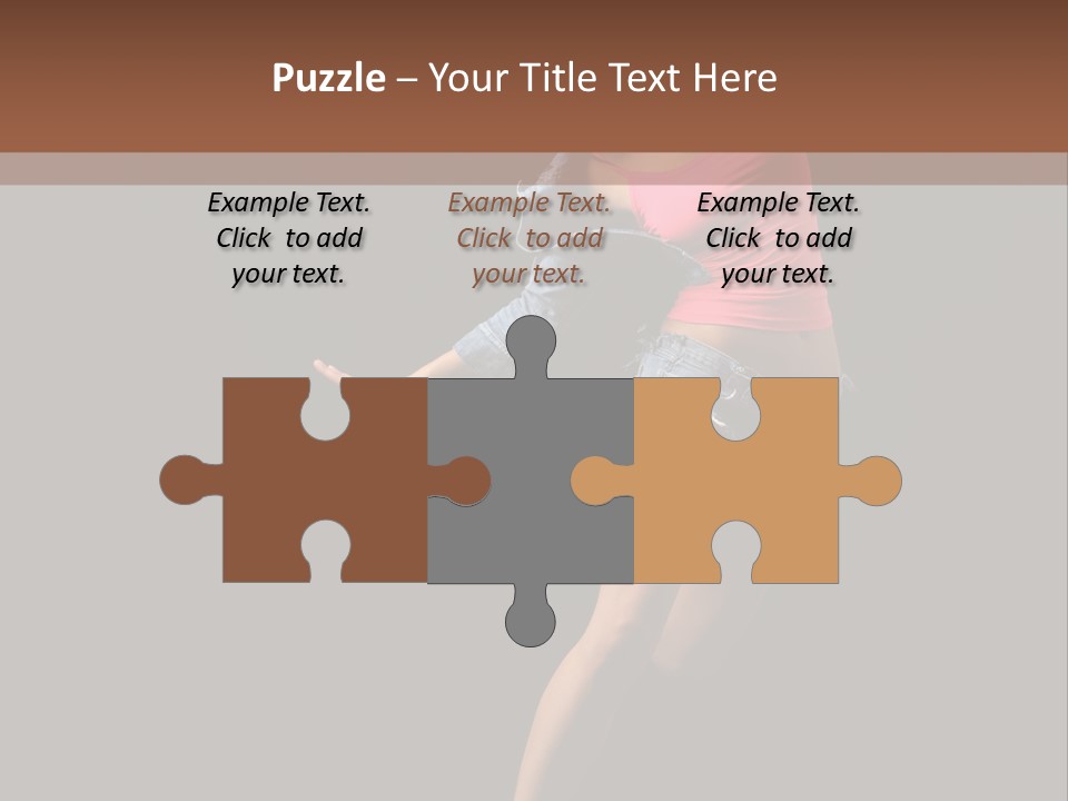 A Woman Dancing In The Air With Her Arms Outstretched PowerPoint Template