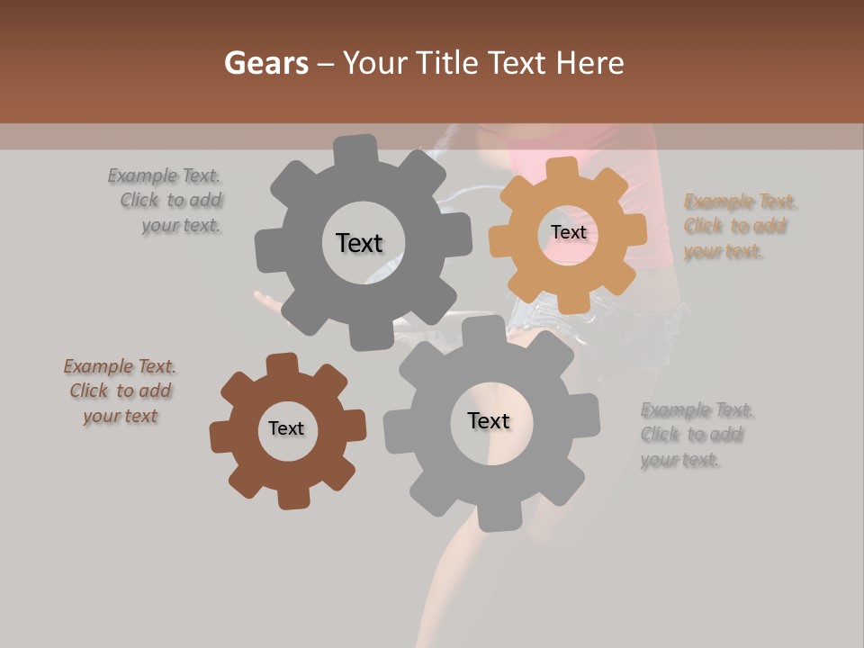 A Woman Dancing In The Air With Her Arms Outstretched PowerPoint Template