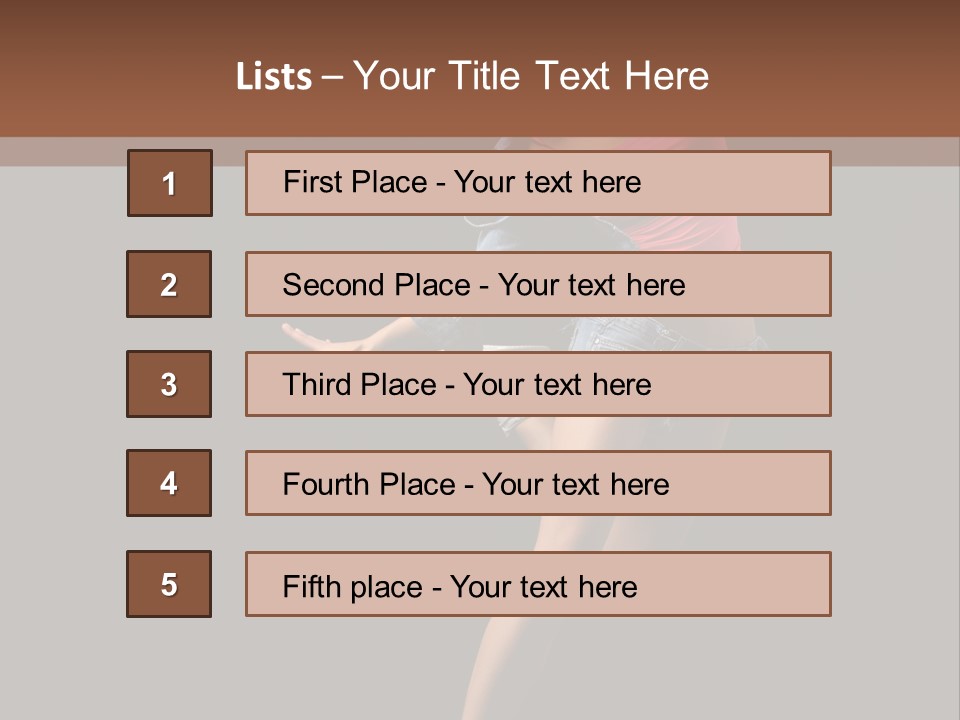 A Woman Dancing In The Air With Her Arms Outstretched PowerPoint Template