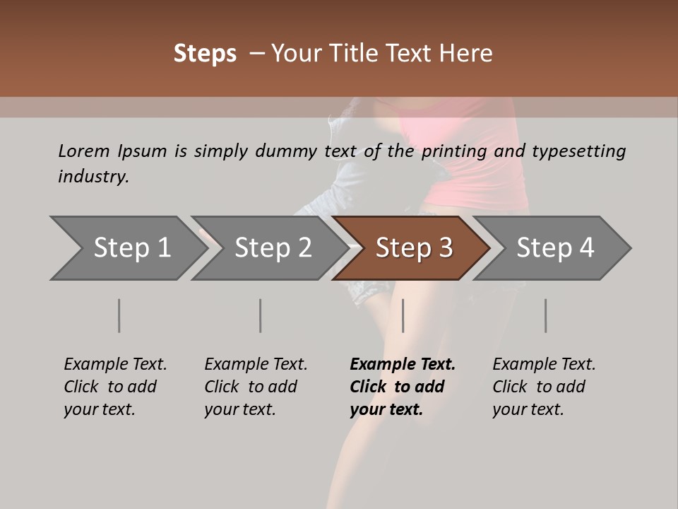 A Woman Dancing In The Air With Her Arms Outstretched PowerPoint Template