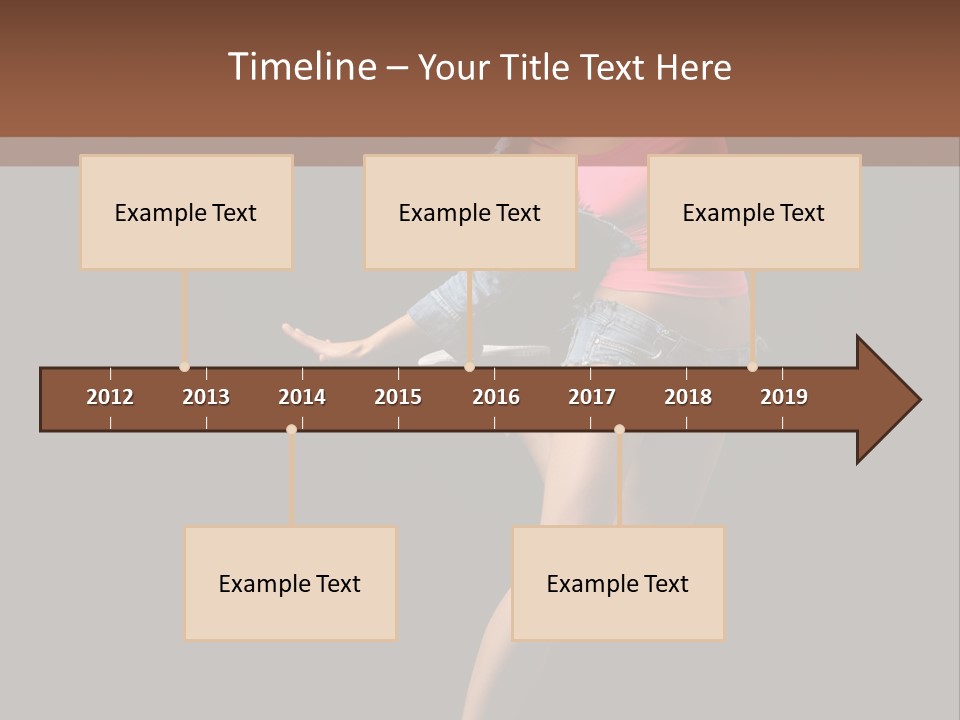 A Woman Dancing In The Air With Her Arms Outstretched PowerPoint Template