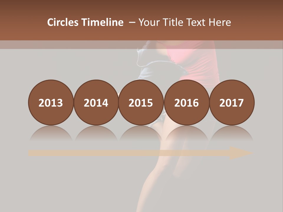 A Woman Dancing In The Air With Her Arms Outstretched PowerPoint Template