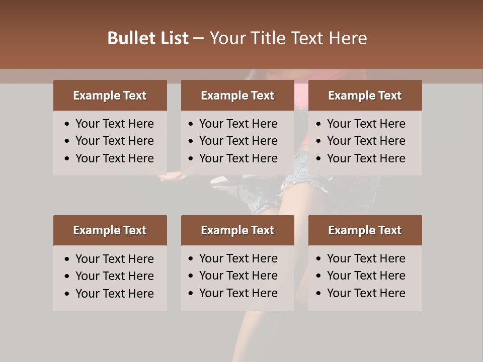 A Woman Dancing In The Air With Her Arms Outstretched PowerPoint Template