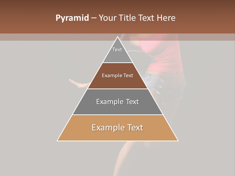 A Woman Dancing In The Air With Her Arms Outstretched PowerPoint Template