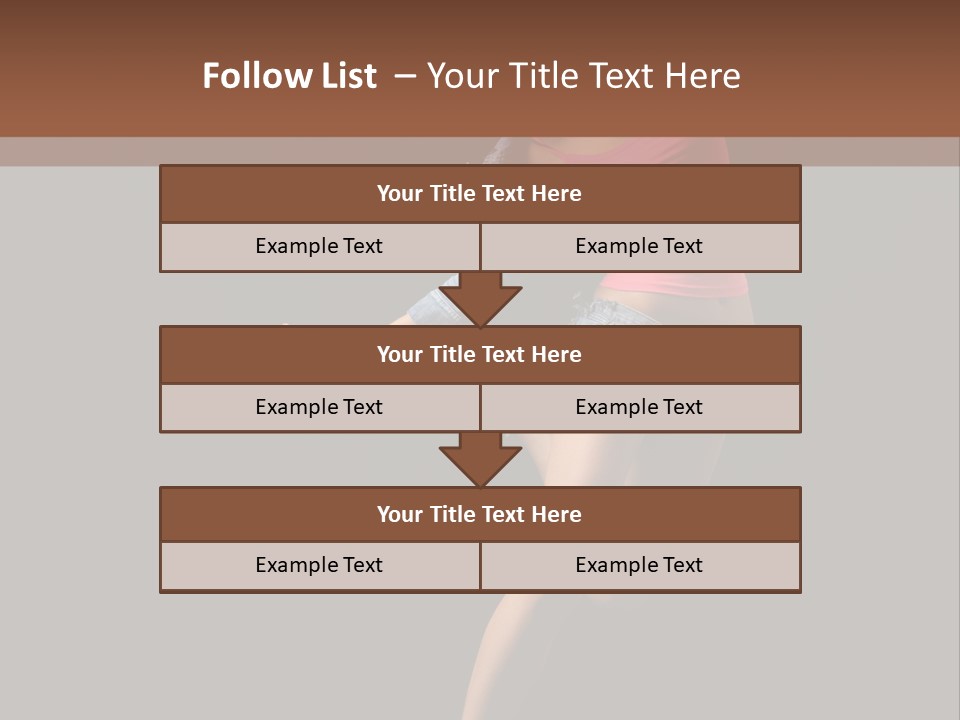 A Woman Dancing In The Air With Her Arms Outstretched PowerPoint Template