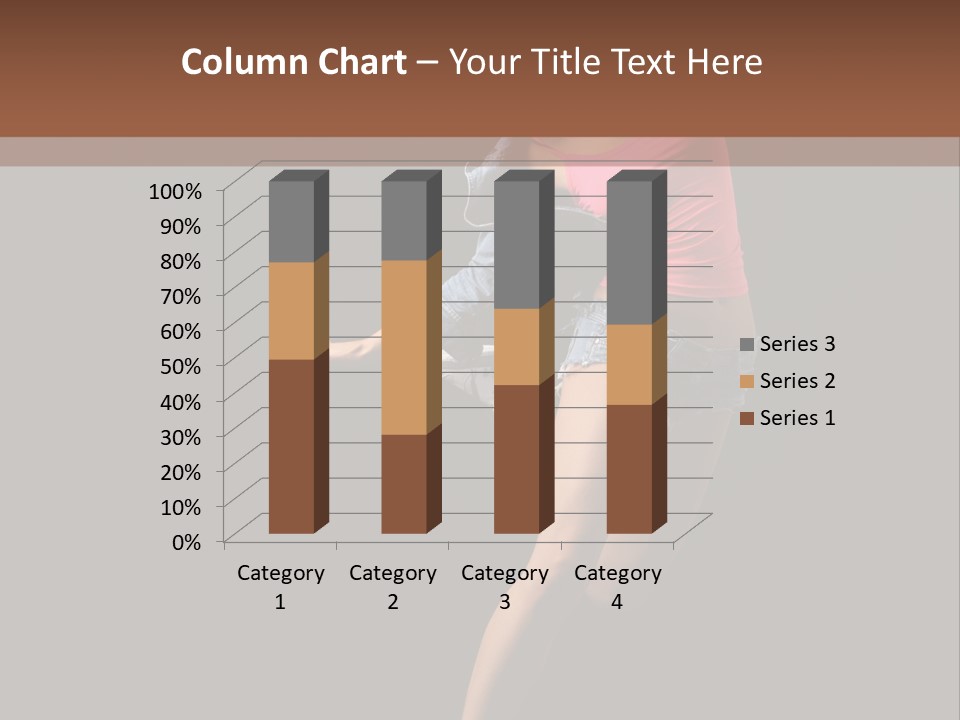 A Woman Dancing In The Air With Her Arms Outstretched PowerPoint Template