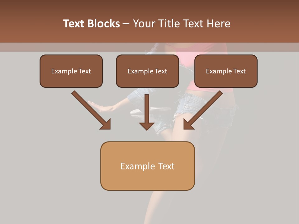 A Woman Dancing In The Air With Her Arms Outstretched PowerPoint Template