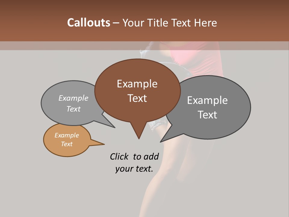 A Woman Dancing In The Air With Her Arms Outstretched PowerPoint Template