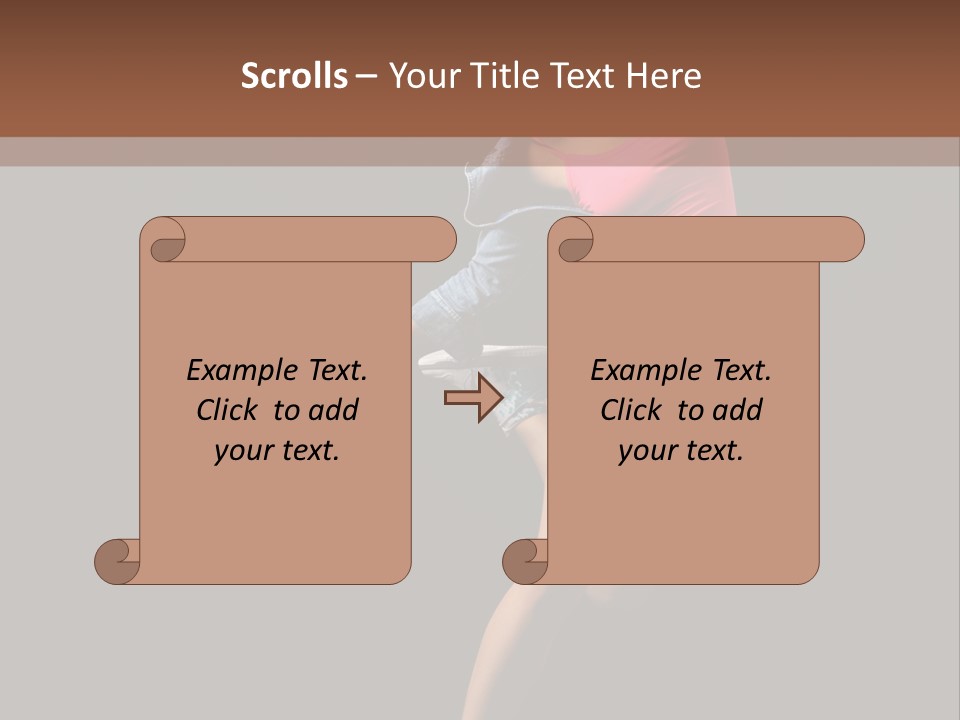 A Woman Dancing In The Air With Her Arms Outstretched PowerPoint Template